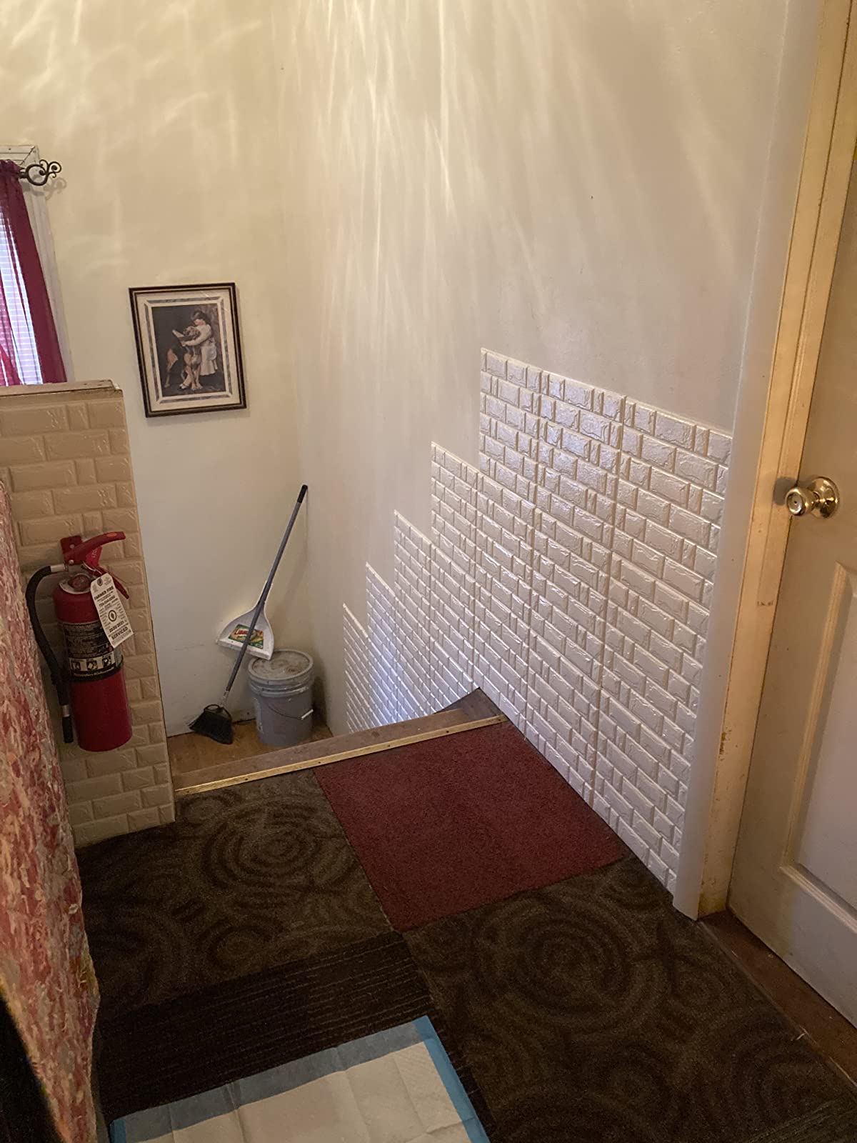 3DBrickWall, триизмерни стикери за стена с тухлен ефект (5 бр.) - Image 6