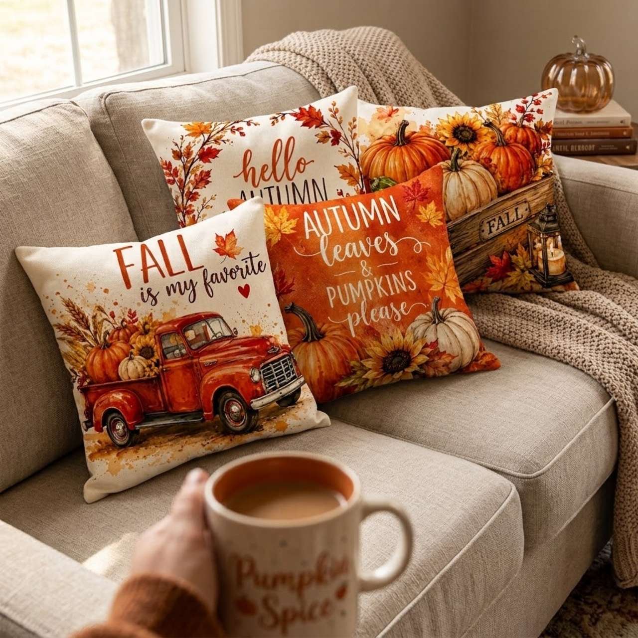 Есенна калъфка за декоративна възглавница, AutumnPillows - Image 2