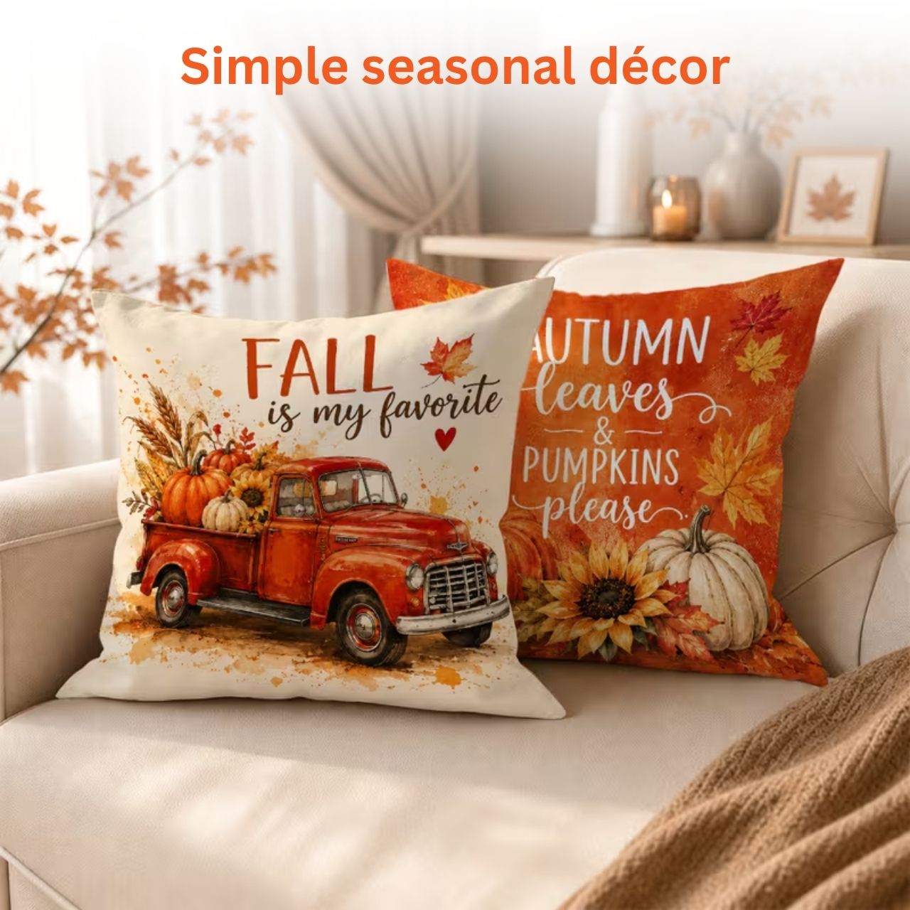 Есенна калъфка за декоративна възглавница, AutumnPillows - Image 4