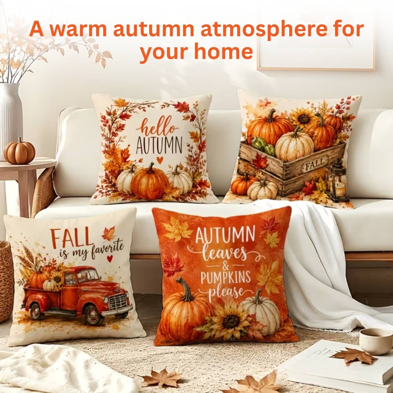 Есенна калъфка за декоративна възглавница, AutumnPillows - Image 5
