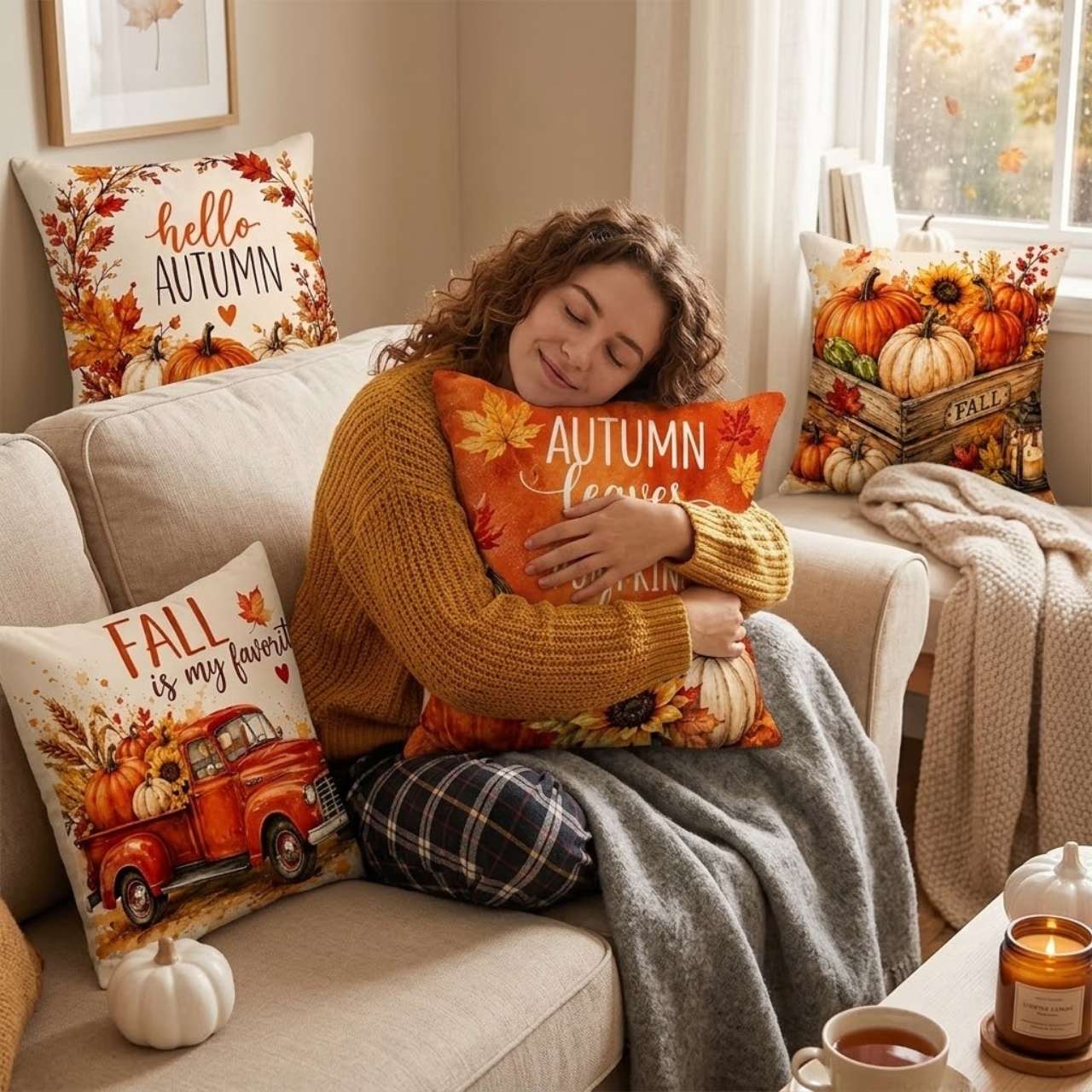 Есенна калъфка за декоративна възглавница, AutumnPillows - Image 10