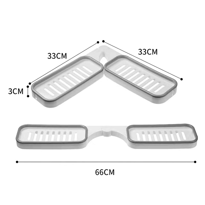 BathroomShelf, рафт за баня, който може да се монтира на 90° или 180° - Image 2