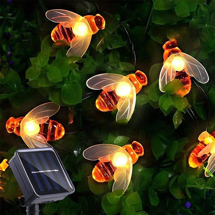 BeeLights, слънчева лампа с 30 светодиодни лампички във формата на пчели - Image 3