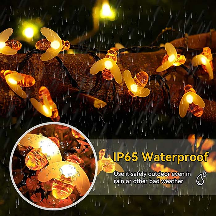 BeeLights, слънчева лампа с 30 светодиодни лампички във формата на пчели - Image 4