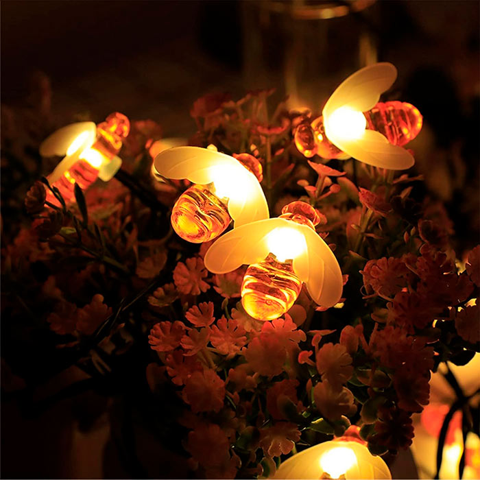 BeeLights, слънчева лампа с 30 светодиодни лампички във формата на пчели - Image 8