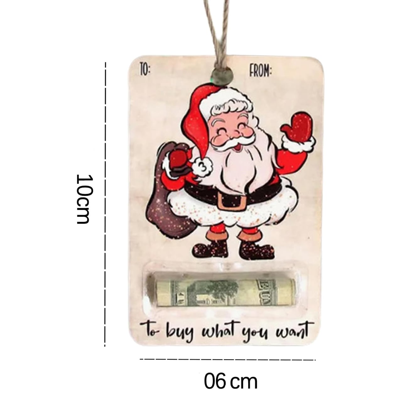 BestGift, коледна картичка с джоб за пари (3 броя) - Image 1