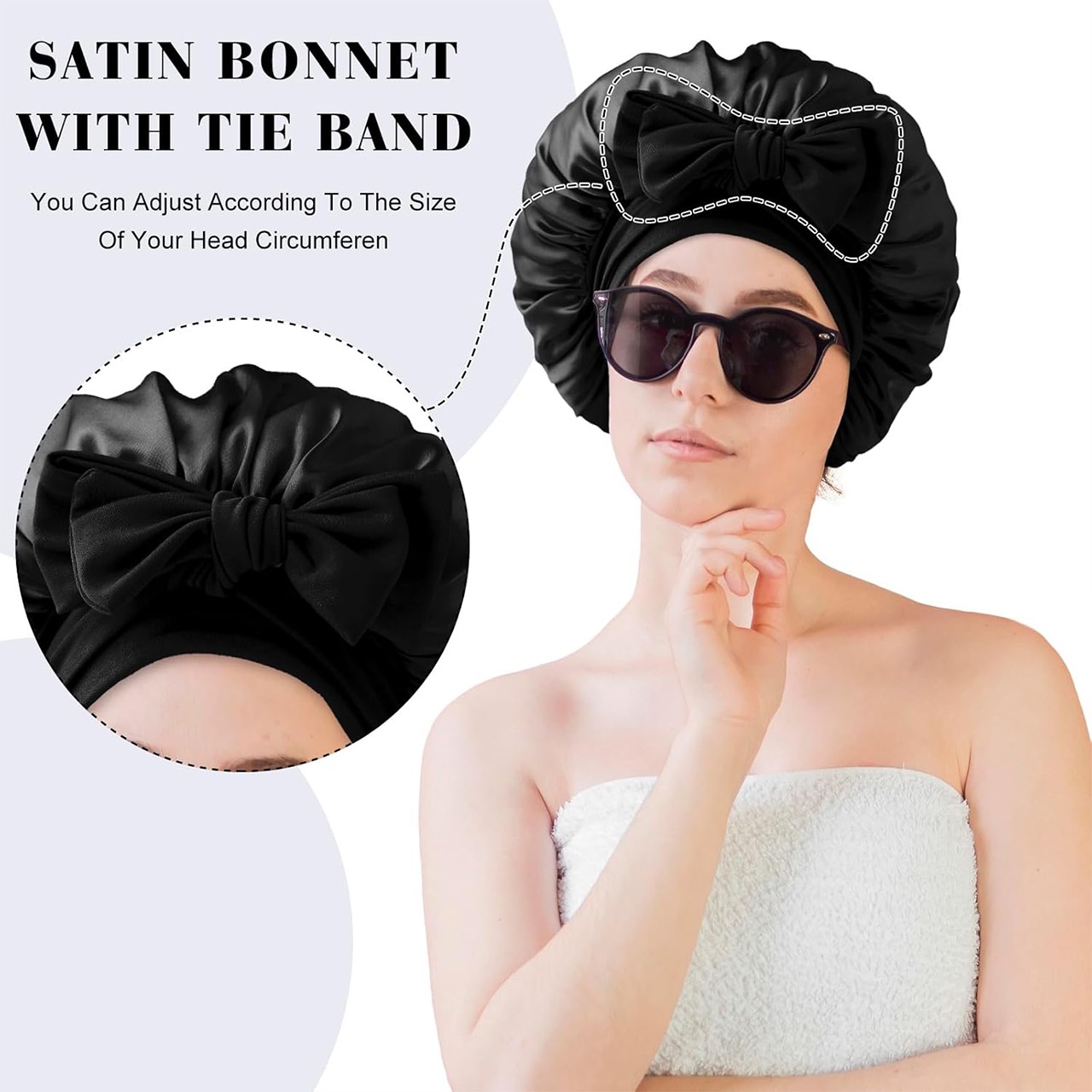 Bonnet, сатенена шапка за сън на косата - Image 6