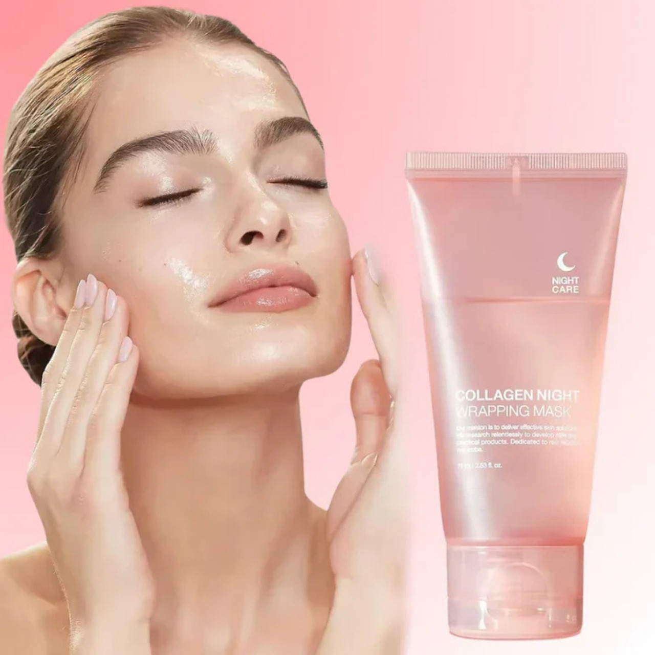 CollagenMask, колагенова нощна отлепваща се маска за лице (1+1 БЕЗПЛАТНО) - Image 8