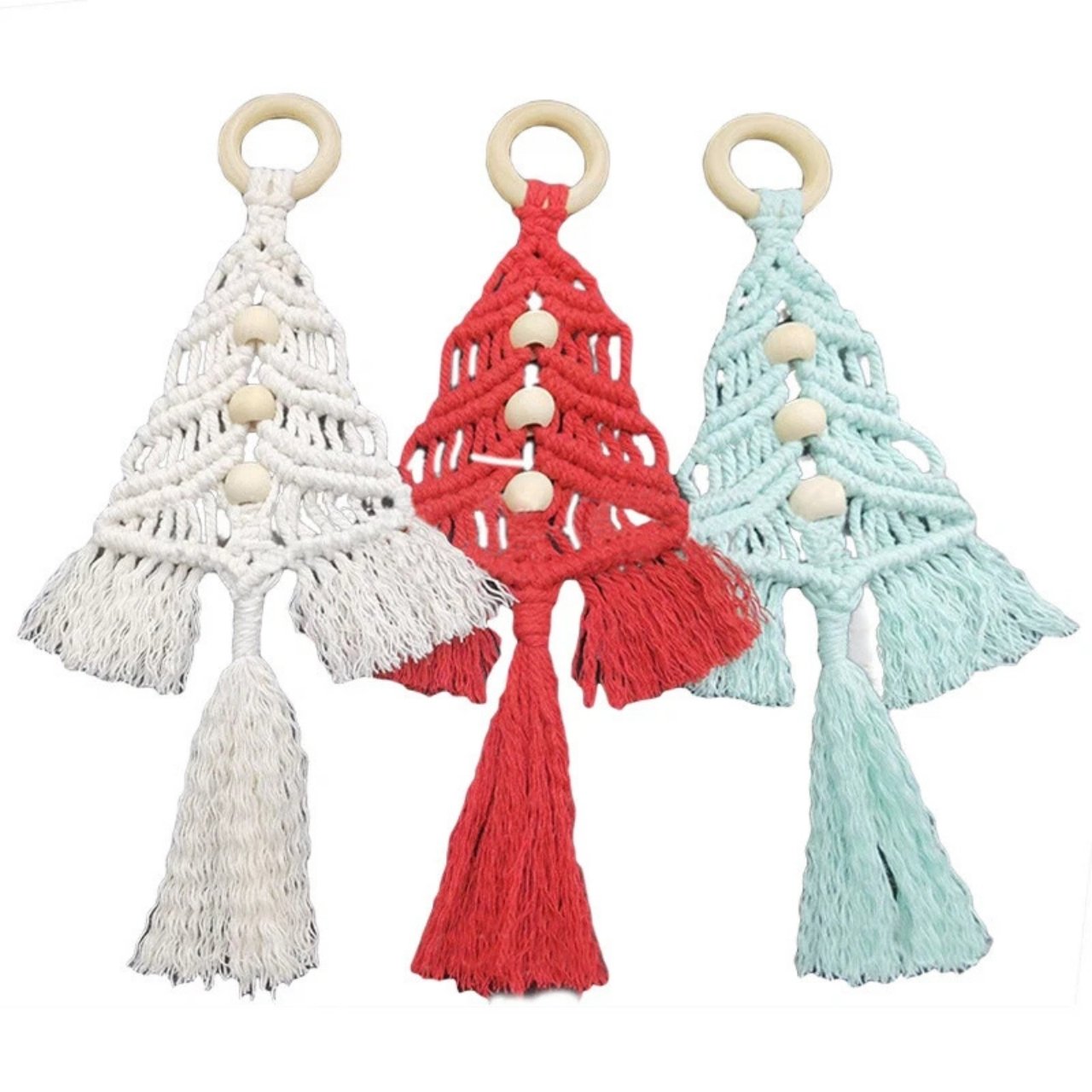 CraftKit, комплект за коледни макраме орнаменти - Image 1