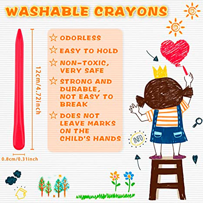Crayons, компактни восъчни моливи (24 броя) - Image 2