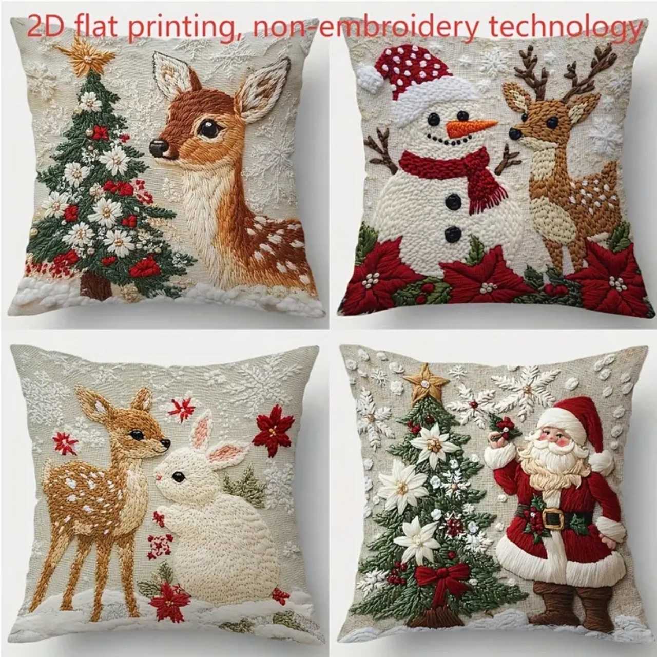 CutePillows, коледни калъфки за възглавници (4 броя) - Image 4