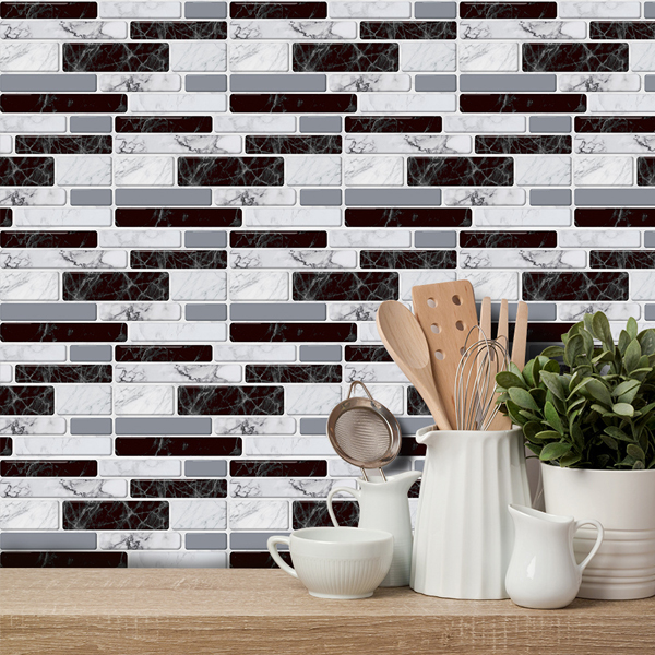 DecorWallpaper, тримерни стикери за стена в имитация на плочки (12 бр.) - Image 8