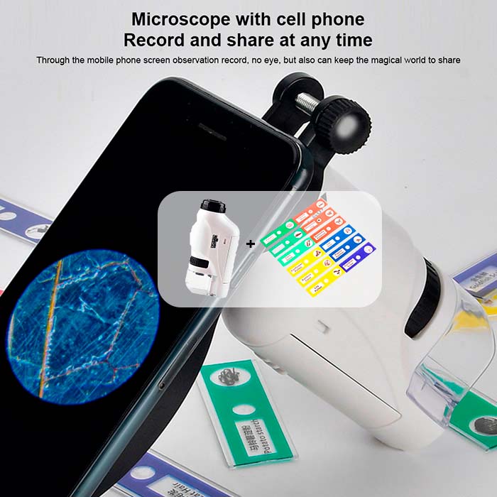 DiscoverBundle, преносим детски микроскоп + 12 броя комплект плочки за наблюдение - Image 4