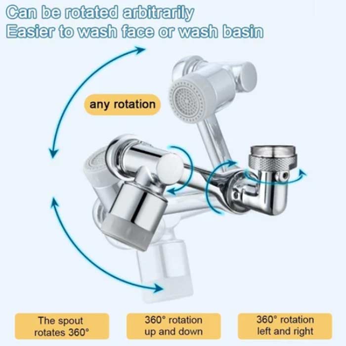 DualFaucet, прикачване за чешма, което може да се завърта на 1080° и има 2 режима за оттичане - Image 9