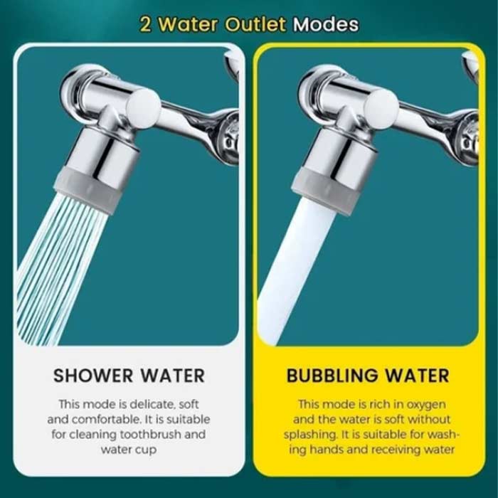 DualFaucet, прикачване за чешма, което може да се завърта на 1080° и има 2 режима за оттичане - Image 10