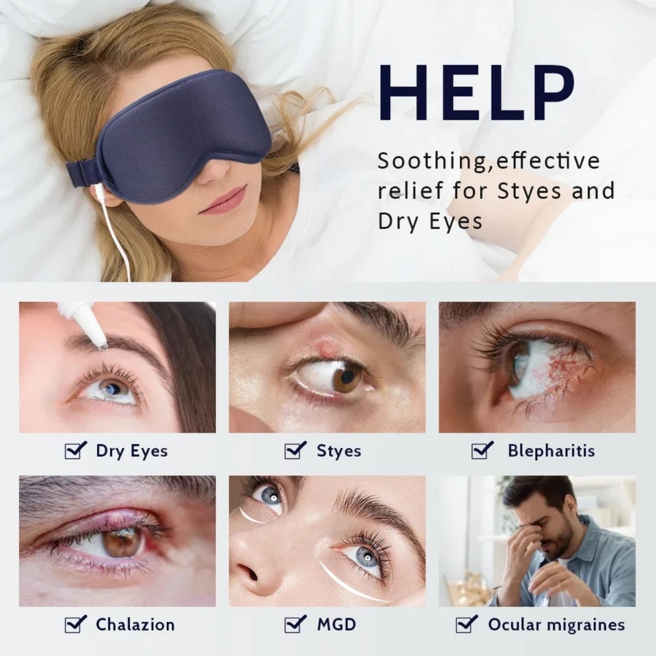 EyeMask, нагряваща масажна маска за очи - Image 3