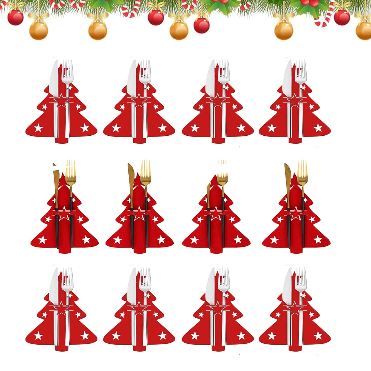 Festives, 12-частен комплект коледни прибори - Image 2