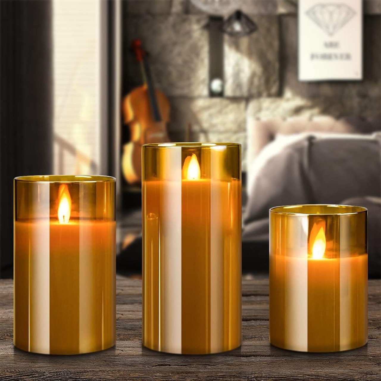 FlickCandles, комплект от елегантни декоративни свещи (3 броя) - Image 8