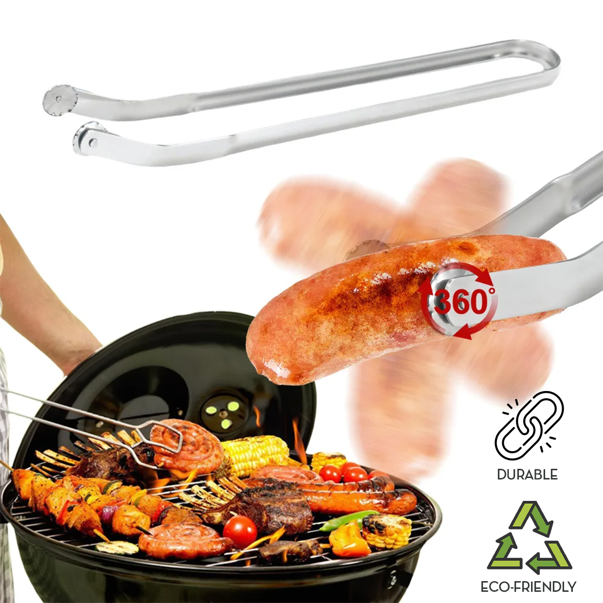 FlipBBQ, джаджа за обръщане на месо и зеленчуци на скара - Image 7