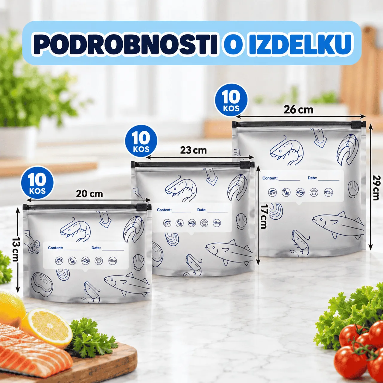 Пликове за съхранение на храна (15+15 БЕЗПЛАТНИ), FreshBags - Image 3