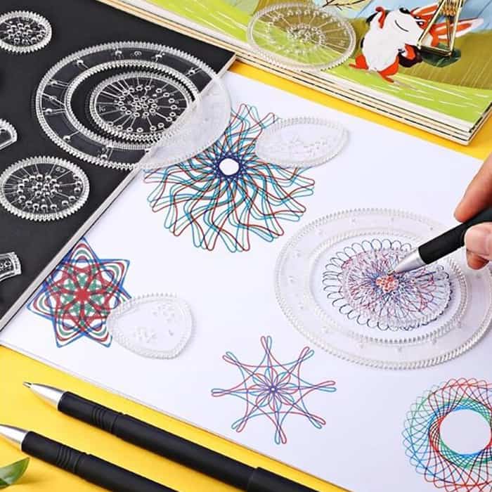 GeoArtKit, 27-частен геометричен спирографски комплект за рисуване - Image 4