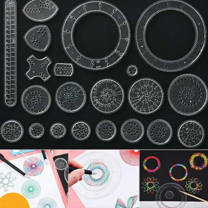 GeoArtKit, 27-частен геометричен спирографски комплект за рисуване - Image 10