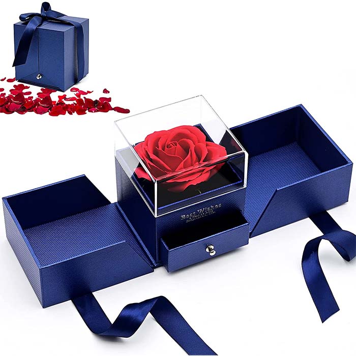 GiftBox, огърлица с подаръчна кутия и красива изкуствена роза - Image 8