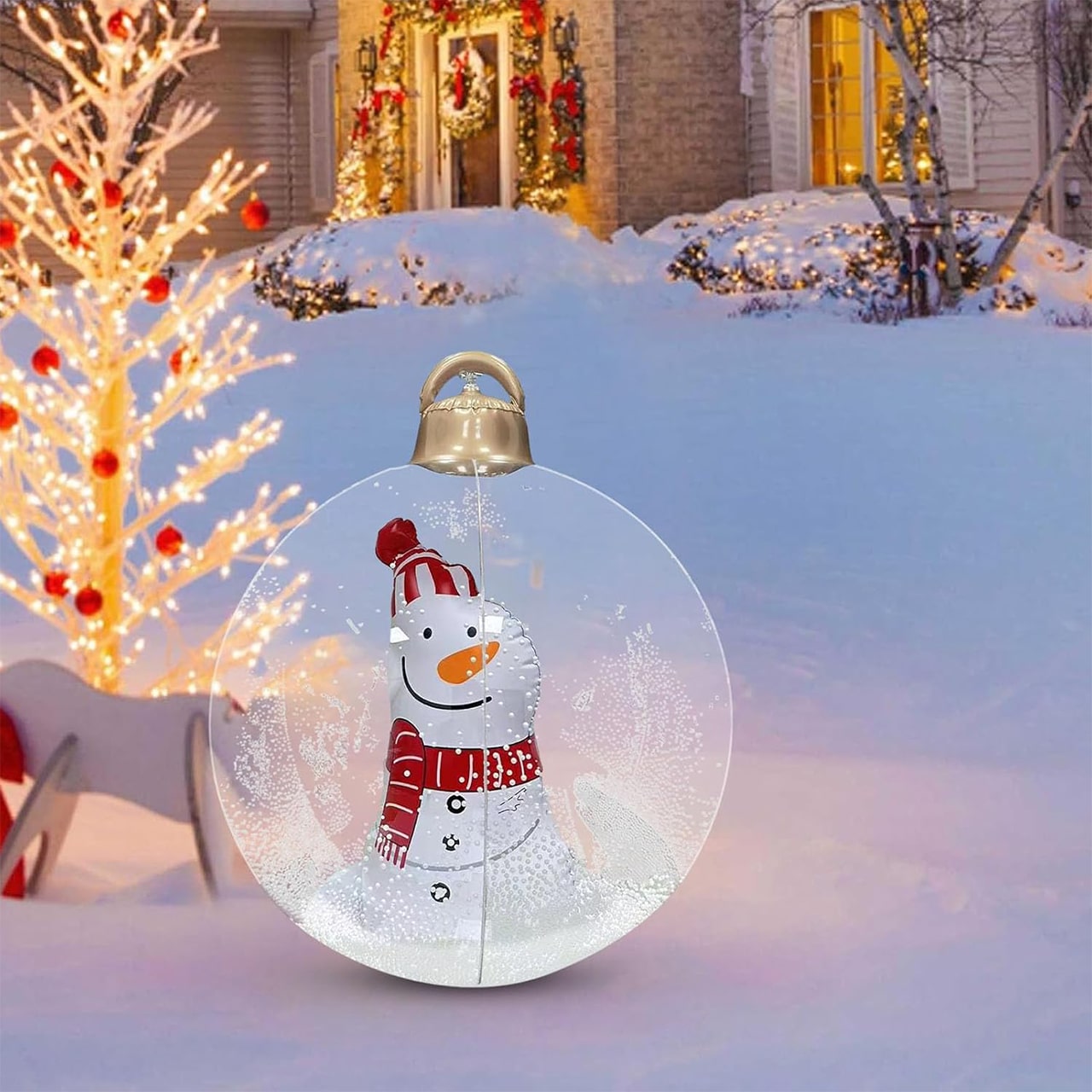GlowySnowy, коледна топка с мотив на снежен човек и светлина - Image 3