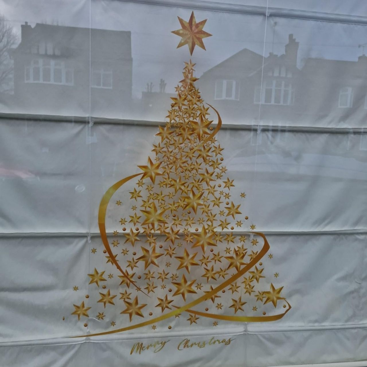GoldenTree, коледни стикери за прозорци в златно (2 бр.) - Image 5