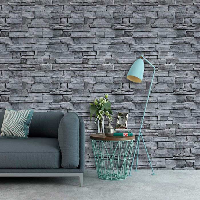 GreyBricks, самозалепващи стикери за стена с изглед на сива тухла в 3D - Image 3