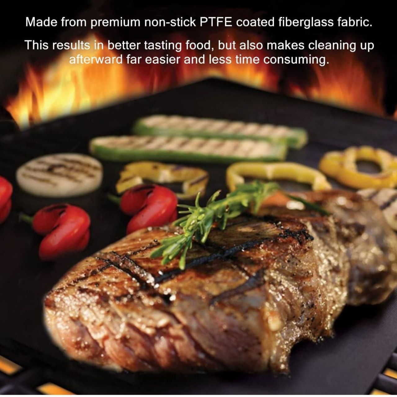 GrillBundle, комплект подложки за грил (5 броя) и четка за почистване на грил - Image 7