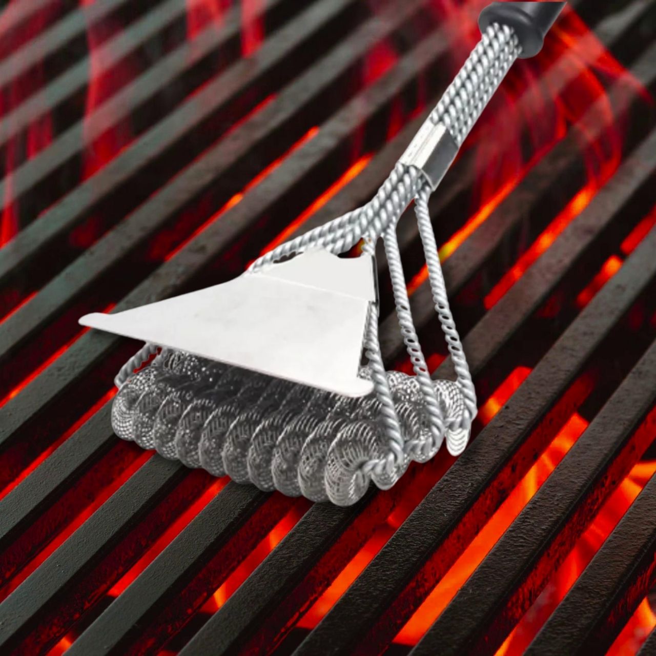 GrillBundle, комплект подложки за грил (5 броя) и четка за почистване на грил - Image 8
