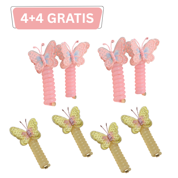 HAIRTIE, Ластици за коса с пеперуди 4+4 БЕЗПЛАТНО - Image 4