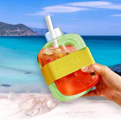 ICEDRINK, Стъклена бутилка за лед и напитка CoolSip 500ml - Image 4