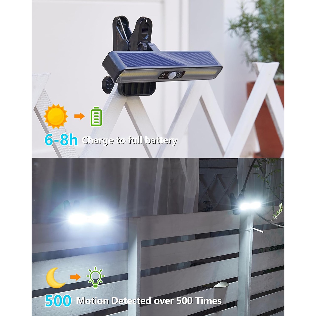 LampClip, външна соларна лампа с датчик за движение - Image 2