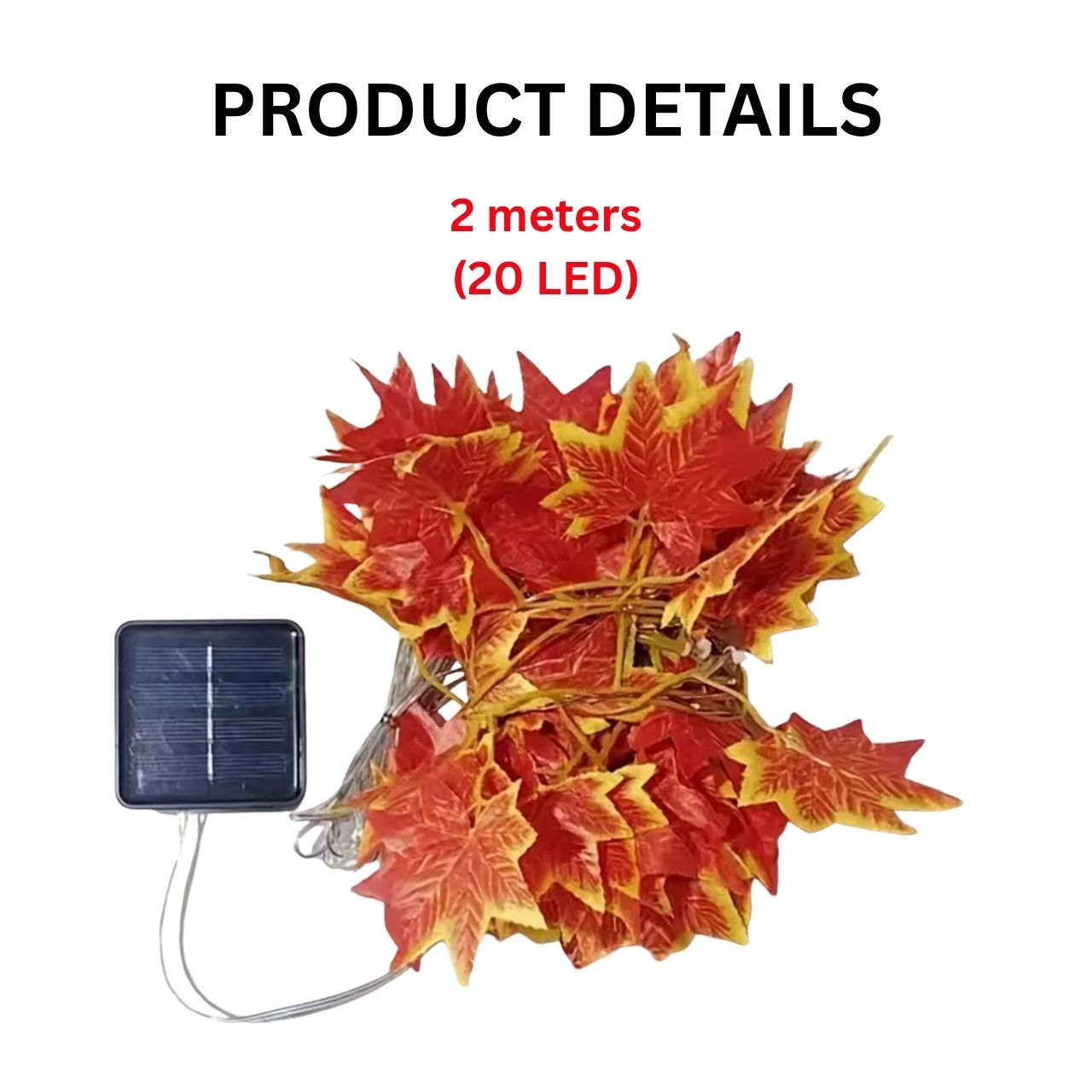Соларна LED светлинна верига с есенни листа, MapleLeaf - Image 7