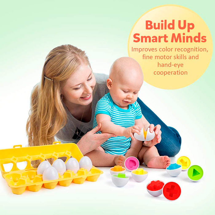 MatchingEggs, образователна играчка - комплект с кутия и 12 яйца - Image 3
