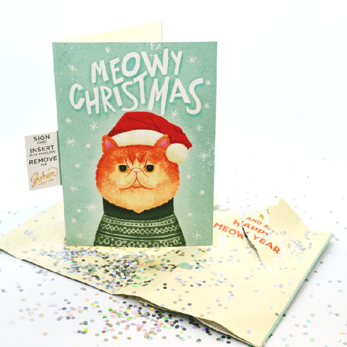 MeowCard, забавна звукова Коледна картичка с котка - Image 5