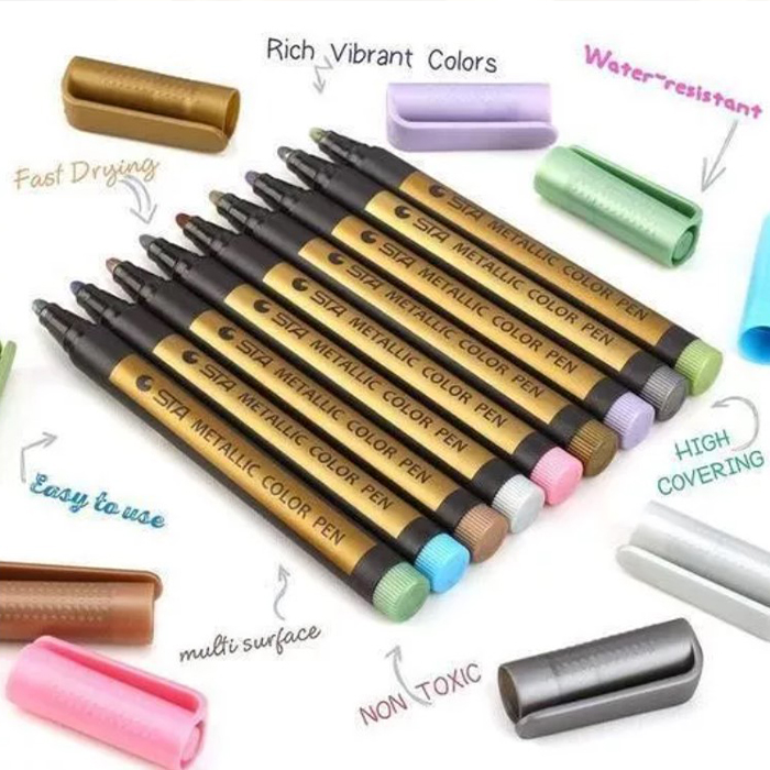 MetallicColorPen, 10-брой творчески комплект маркери - Image 10