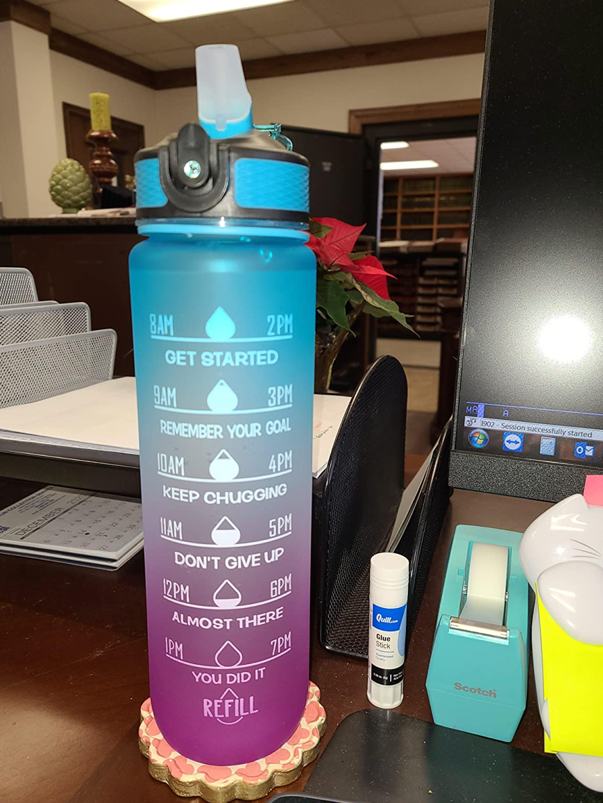 MotivationalBottle, бутилка за вода с мотивационни стихове и времеви маркери (1000 мл) - Image 10
