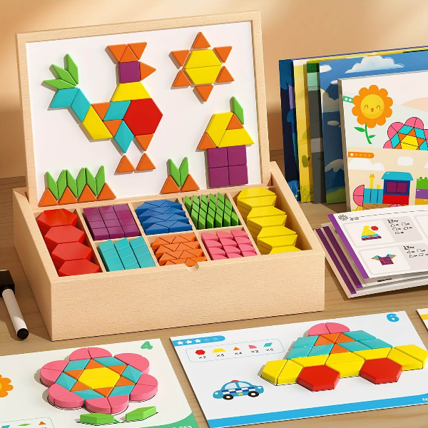 PUZZGEO, Магнитен дървен пъзел комплект (225 части) - Image 7
