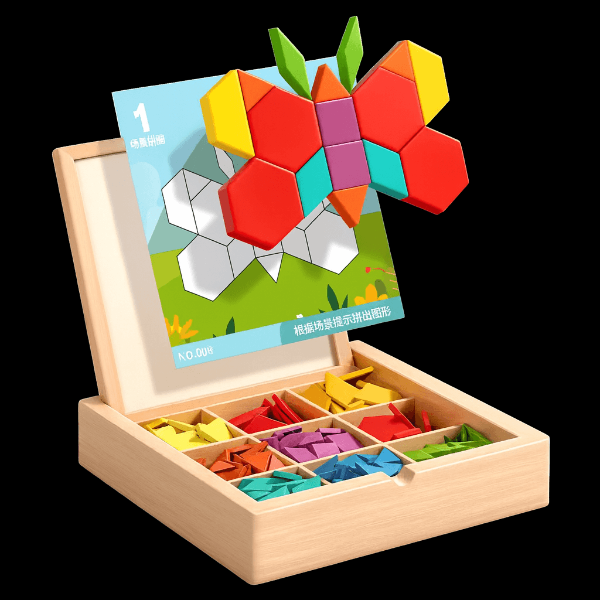 PUZZGEO, Магнитен дървен пъзел комплект (225 части) - Image 8
