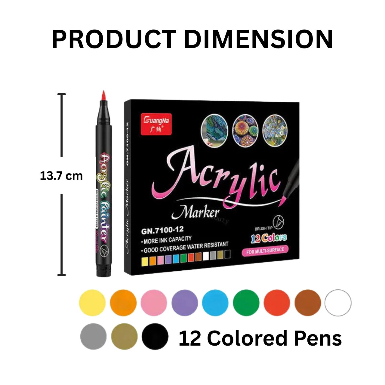 PaintAcrylic, акрилни маркери (12 броя) - Image 3