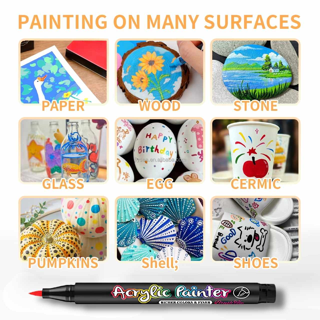 PaintAcrylic, акрилни маркери (12 броя) - Image 6