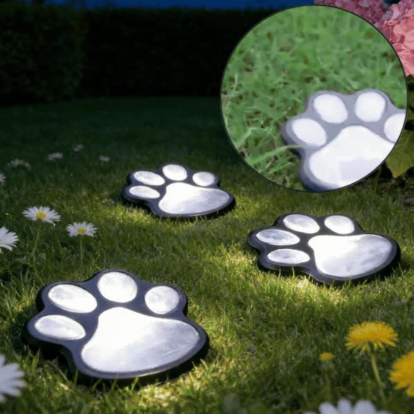 Соларни LED лампи с форма на лапички, Paws - video