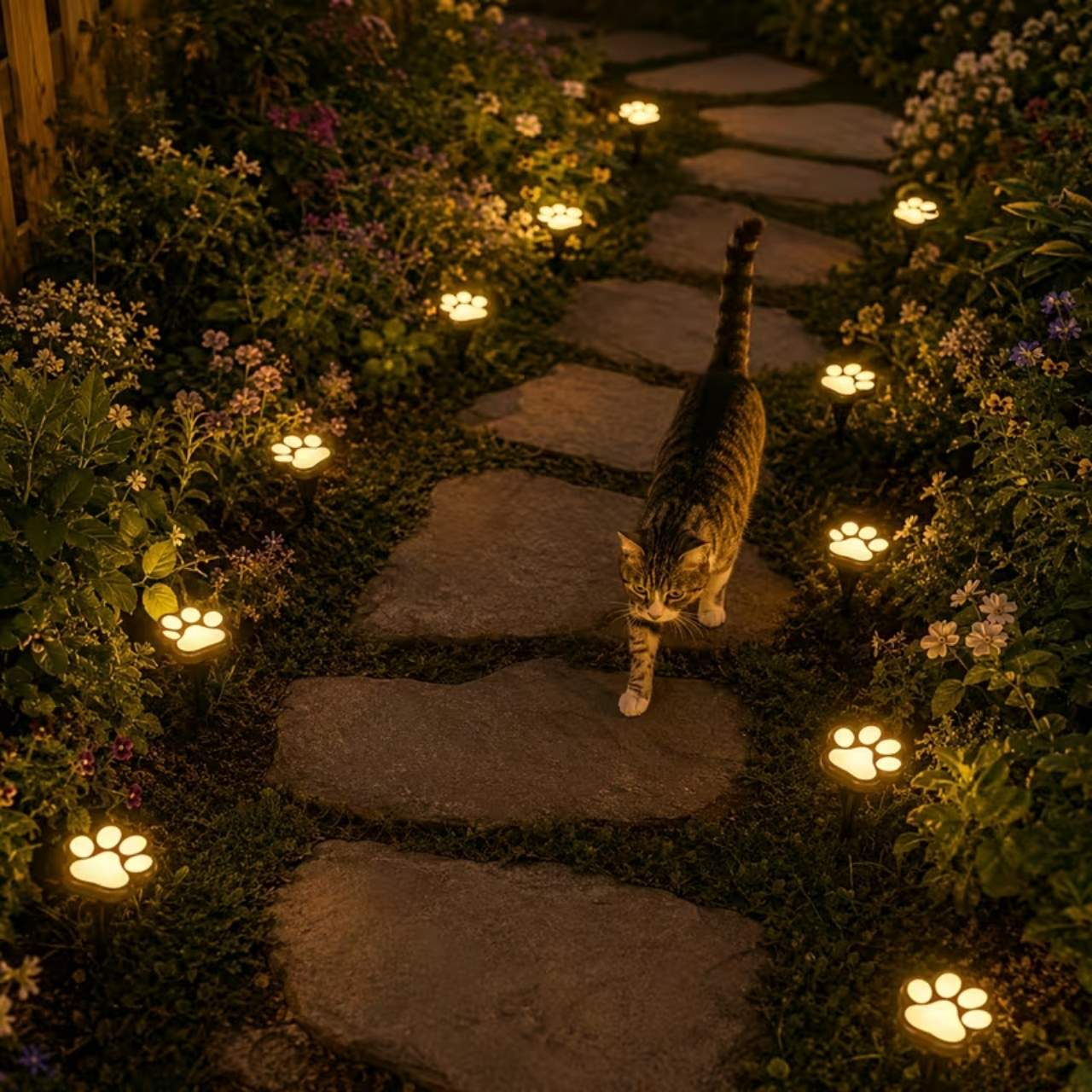 Соларни LED лампи с форма на лапички, Paws - Image 11