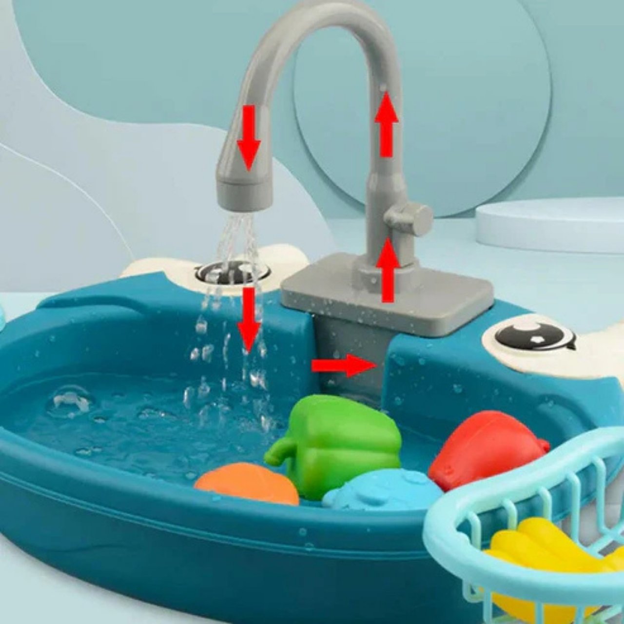 PlaySink, детски кухненски комплект с мивка - Image 7