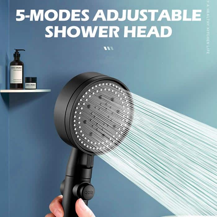 PressureShower, душ глава с 5 режима на струята (душ глава, маркуч и ръкохватка) - Image 3
