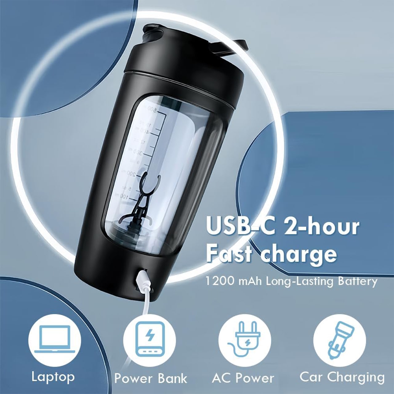 ProteinShaker, електрически шейкър с контейнер, който също е бутилка - Image 3