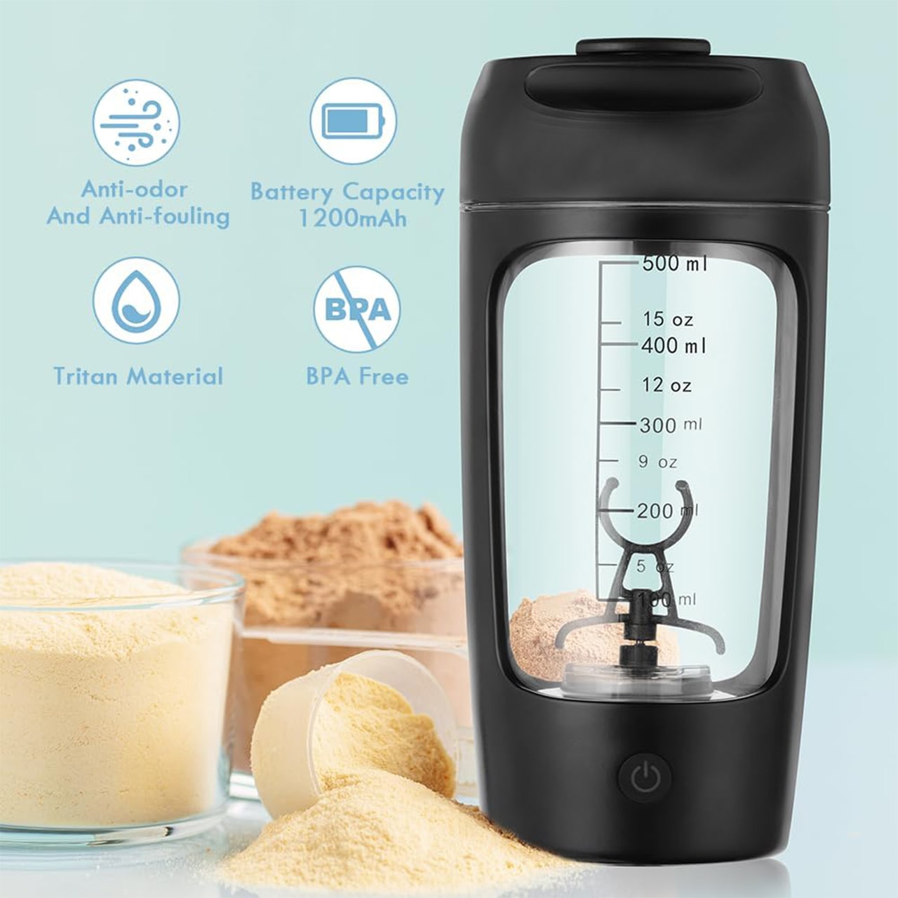ProteinShaker, електрически шейкър с контейнер, който също е бутилка - Image 4